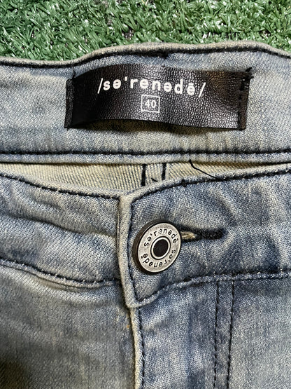 Serenade light wash paint splatter jeans