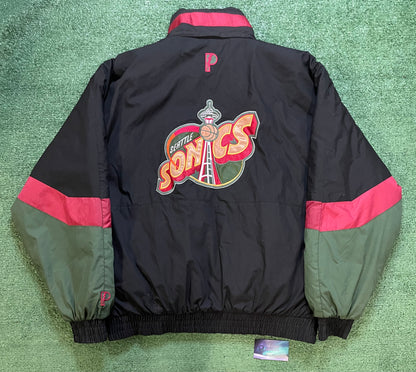 Vintage 1990s Seattle Sonics reversible pro player jacket