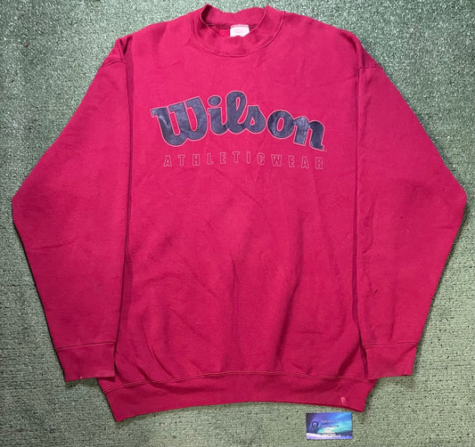 VIntage 1990s Wilson athletics red crewneck