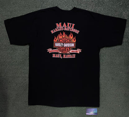 Vintage Harley Davidson ride on eagle Maui Hawaii tee