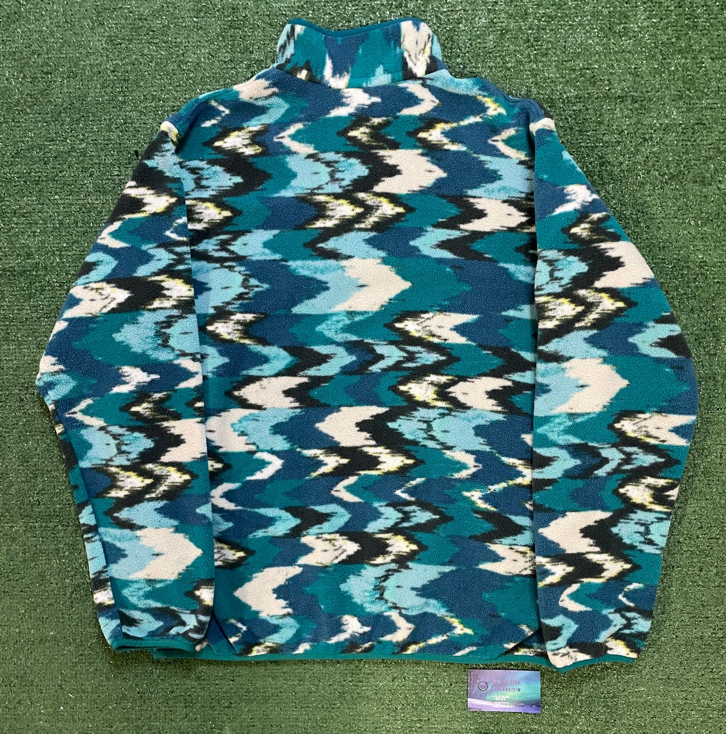 Vintage Patagonia Synchilla Fleece Trout Tales Elwha Blue blueberry fleece