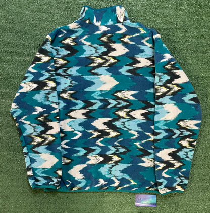 Vintage Patagonia Synchilla Fleece Trout Tales Elwha Blue blueberry fleece