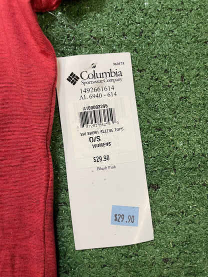 Columbia red short sleeve polo