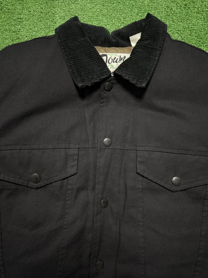 Supreme Schott Canvas Down Trucker Jacket Black