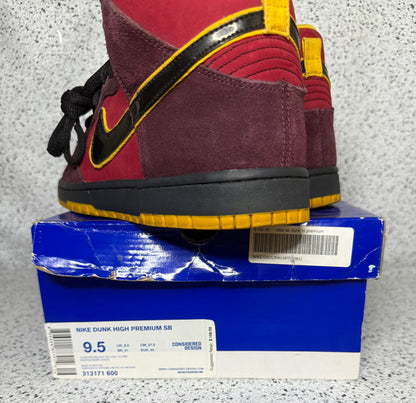 Nike Dunk Sb High Iron Man 9.5 Men/11 Women “Preowned”