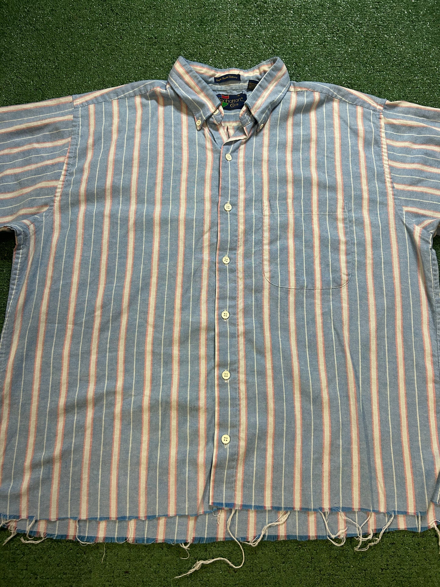 Vintage Manhattan club cropped button up