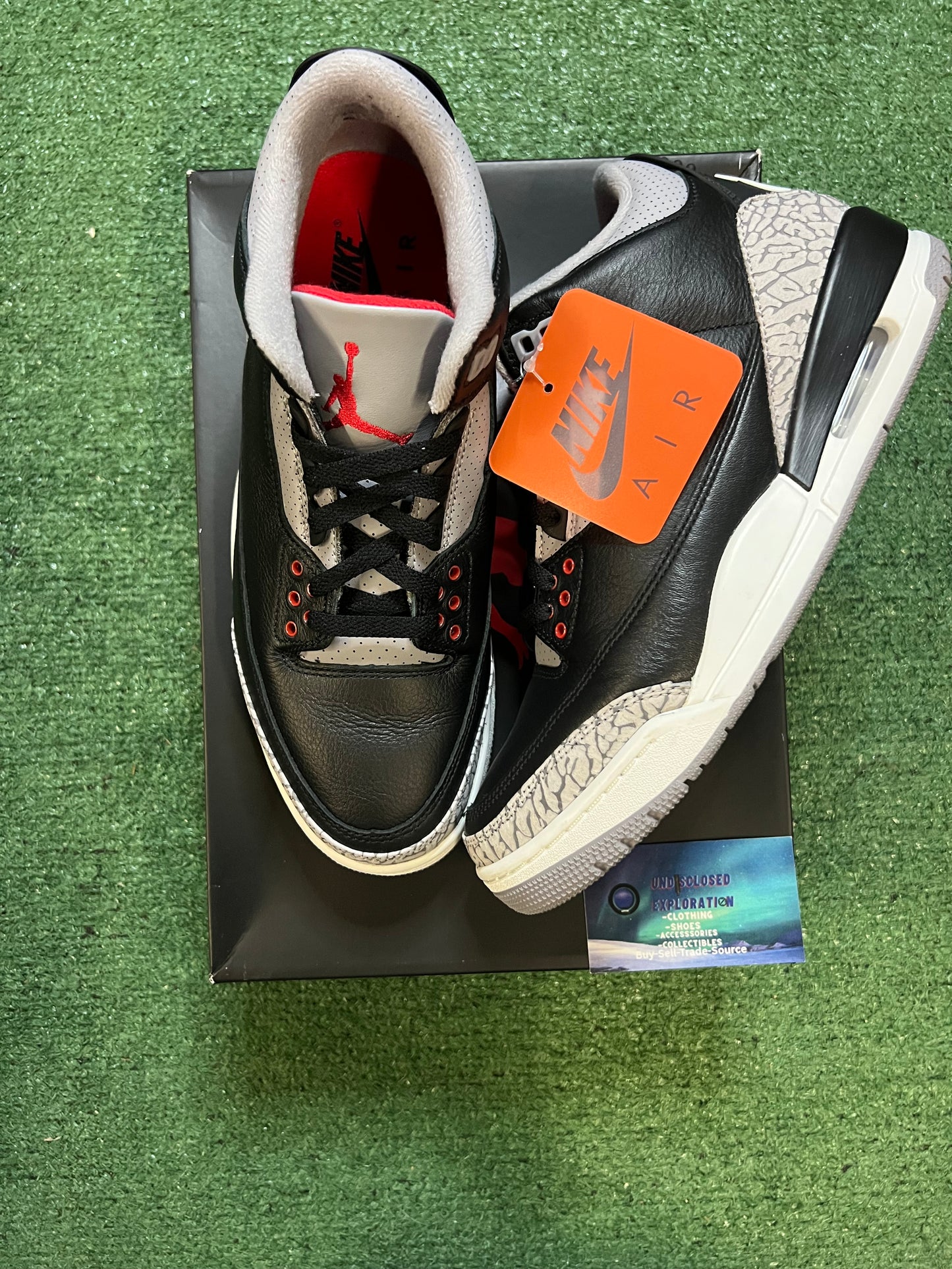 Jordan 3 black cement 2025 size 9.5men/11women