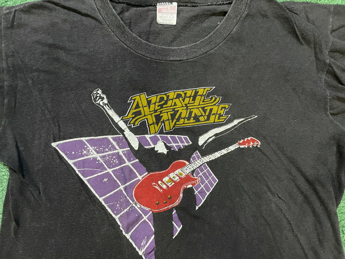 Vintage 1982 April wine Power Play world tour tee