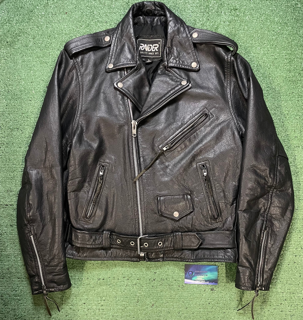 Raiders Leather biker Jacket