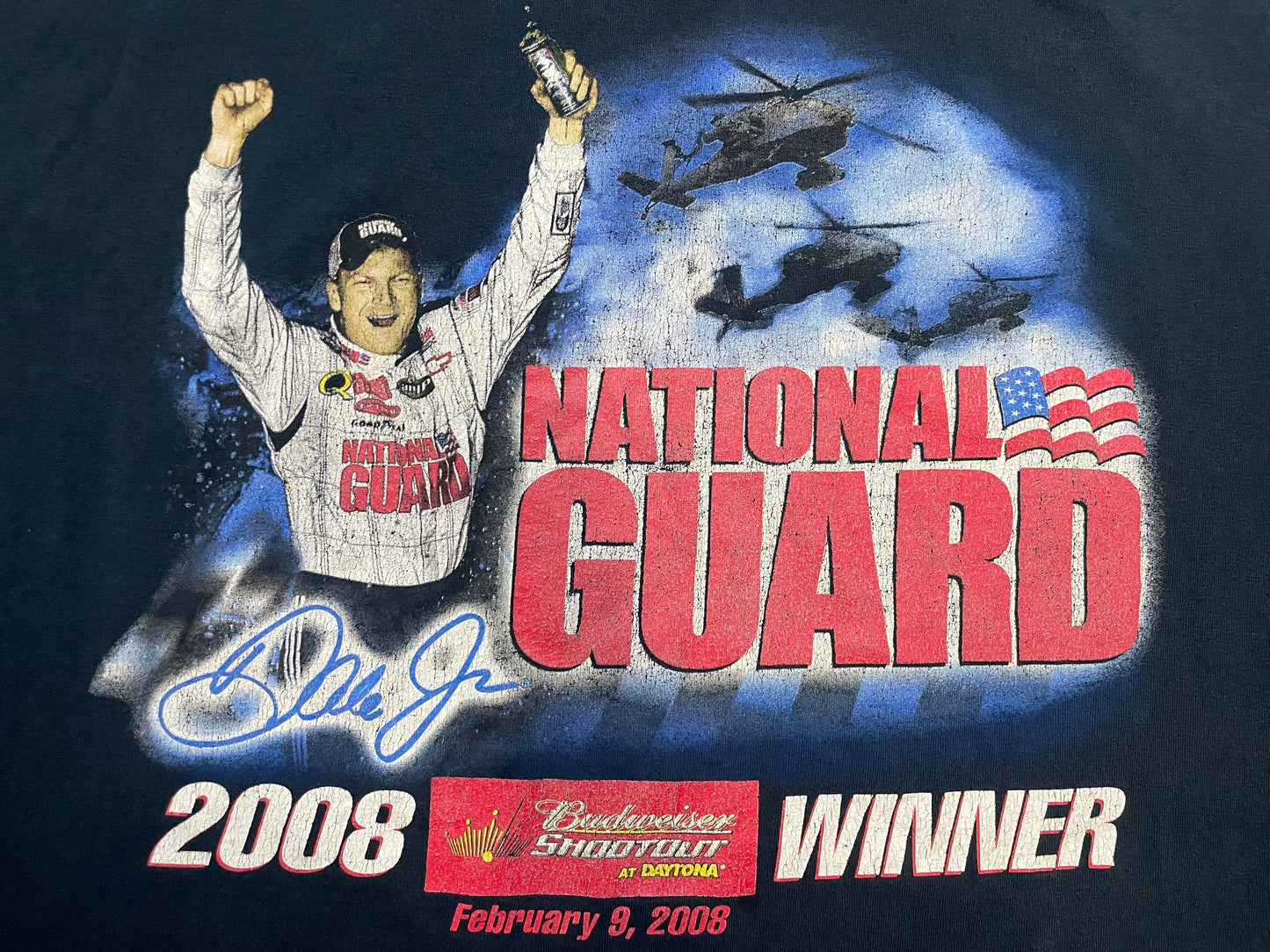 Vintage 2000s Dale Earnhardt Budweiser shootout tee