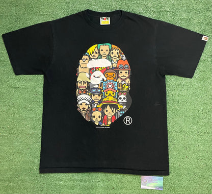 Bape x One piece ape head tee