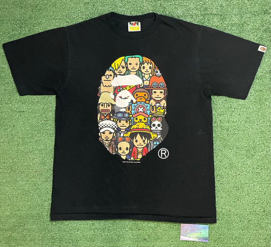 Bape x One piece ape head tee