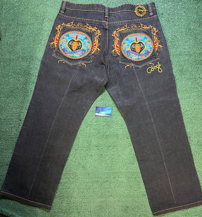 Vintage coogi embroidered jeans