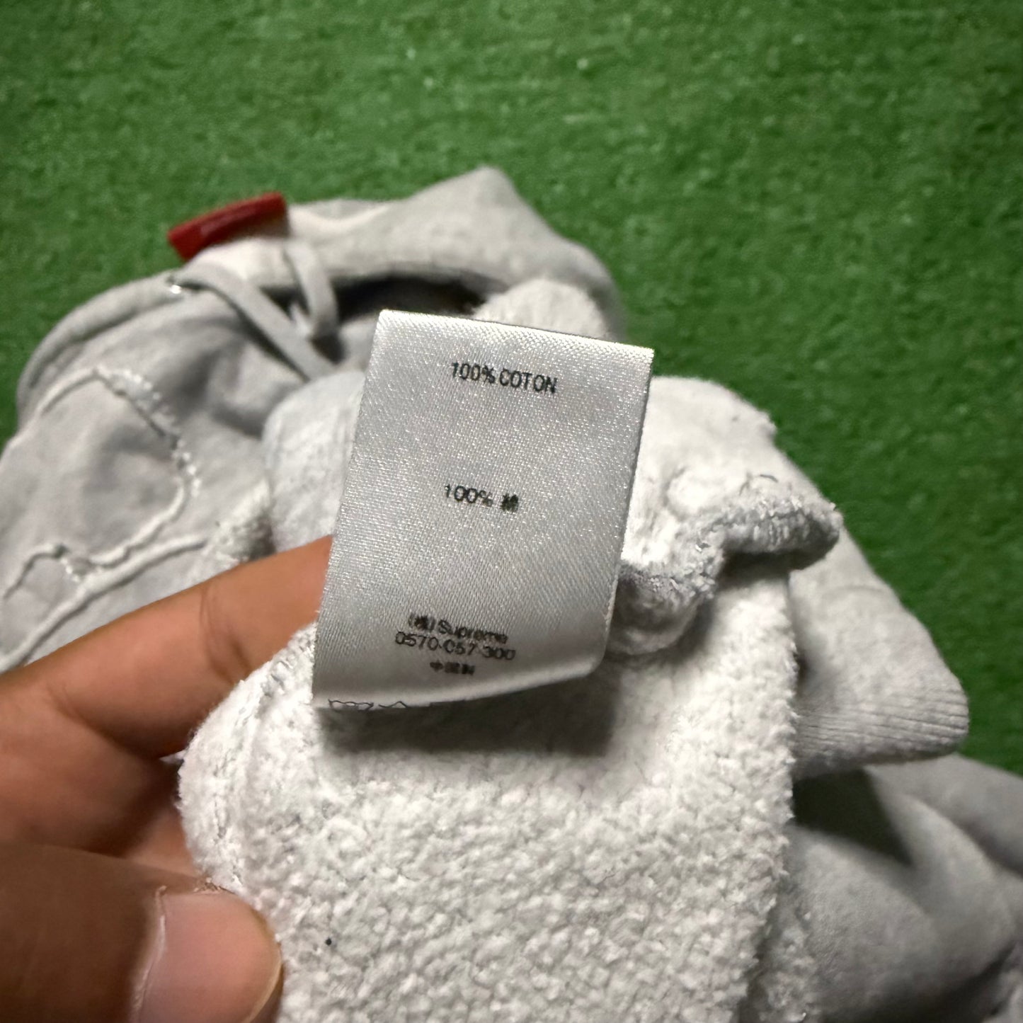 Supreme Cutout Letters Heather Grey Hoodie