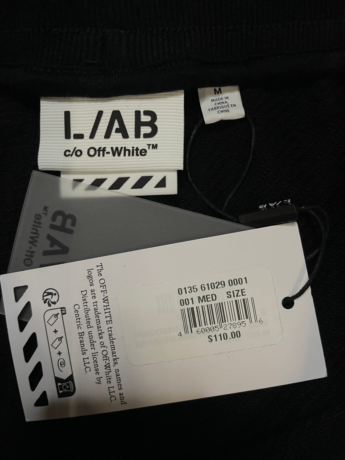 LAB co Off White Men's L/AB Core Diagonal sweatpants
