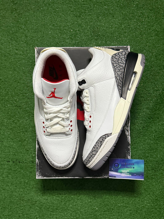 Jordan 3 White Cement 10 Men/11.5 Women “Preowned”