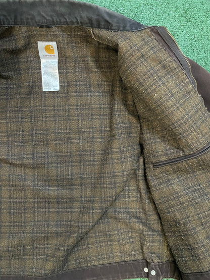 Vintage 2000s Carhartt dark brown Detroit jacket