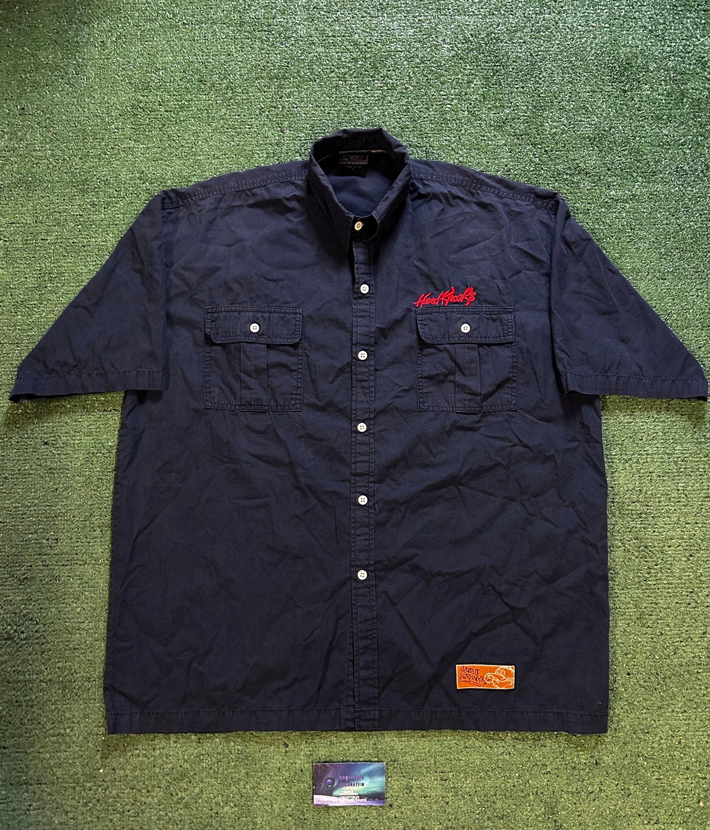 Vintage school of hard knocks embroidered button up