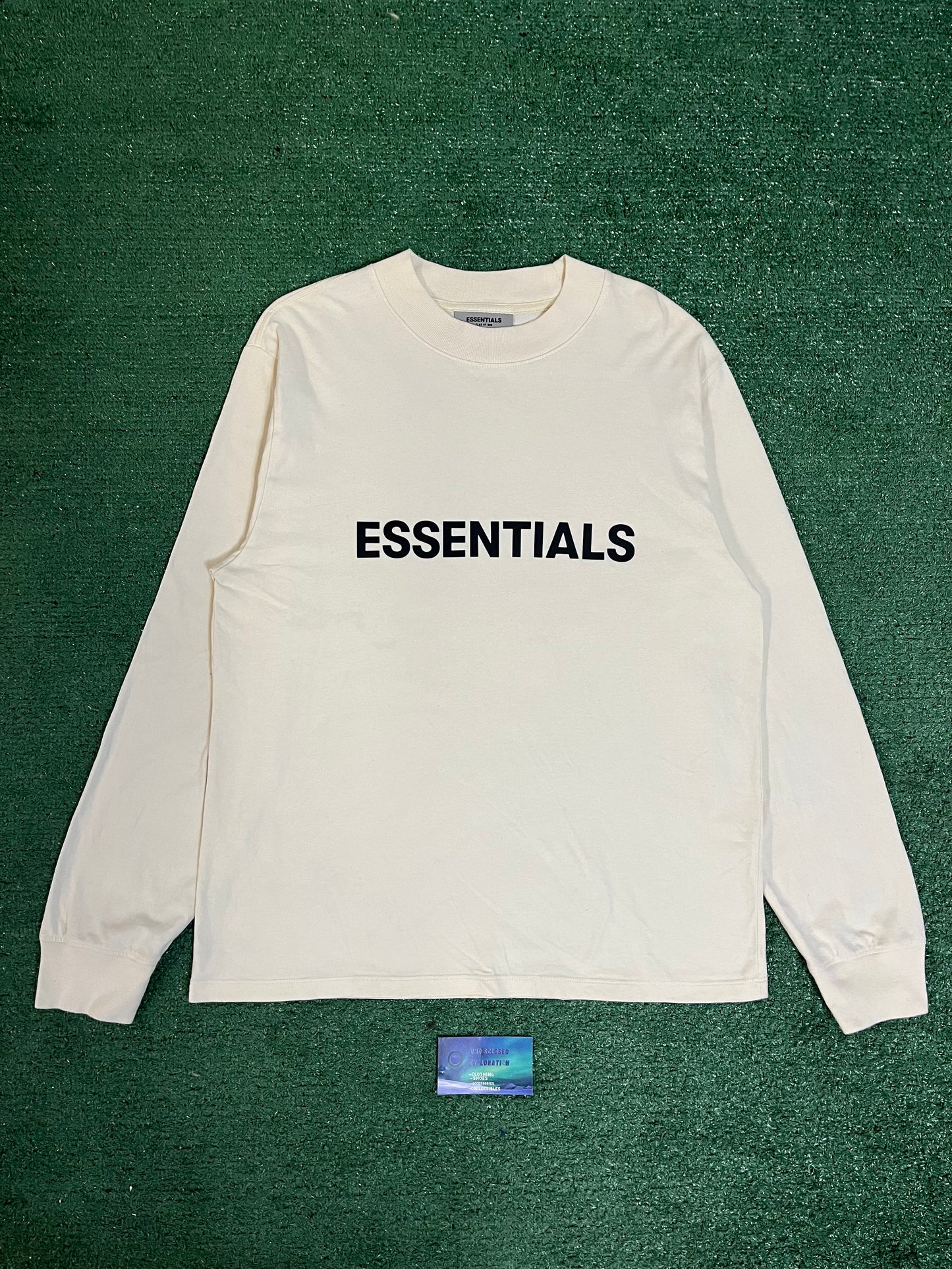 Fear of God Essentials long sleeve buttercream tee