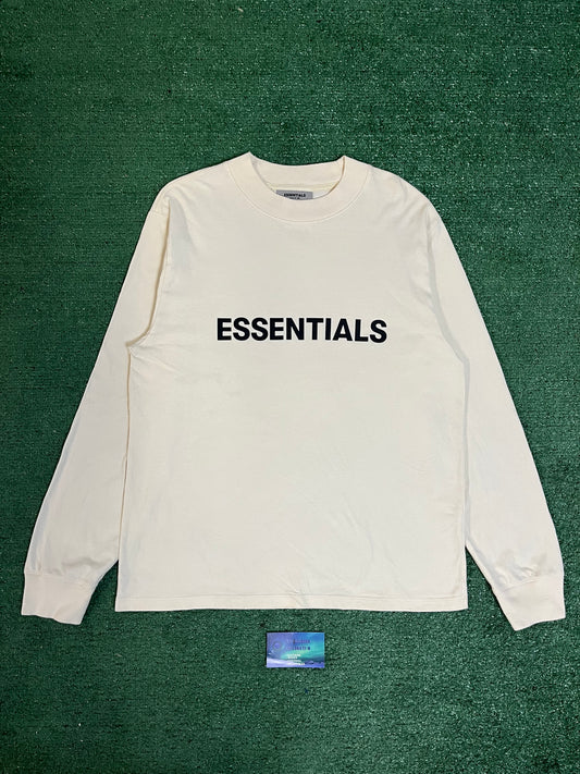 Fear of God Essentials long sleeve buttercream tee