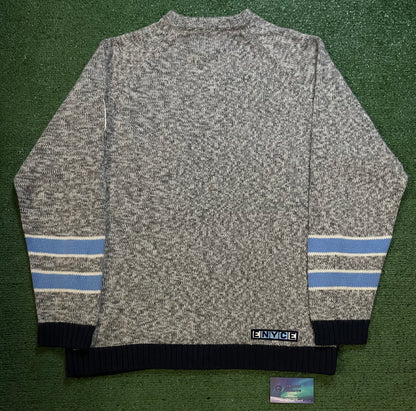 Vintage ENYCE blue and grey knit crewneck