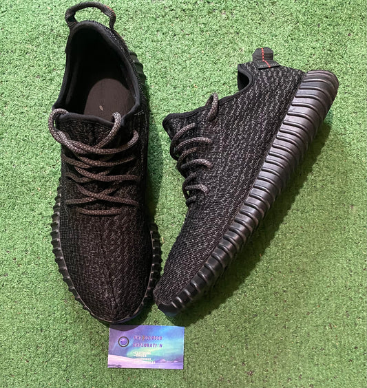 Adidas yeezy boost 350 pirate black 2016 size 12men/13.5women