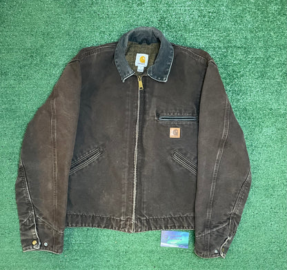 Vintage Carhartt Detroit dark brown jacket