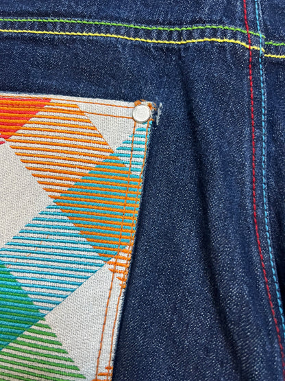 Vintage Coogi plaid pocket jeans
