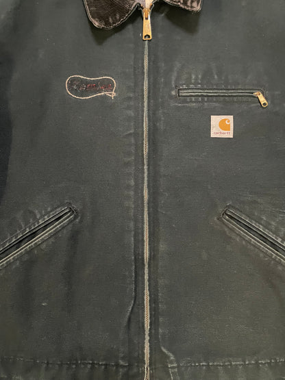 Vintage Carhartt black Detroit embroidered jacket