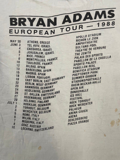 Vintage 1988 Bryan Adams European tour tee