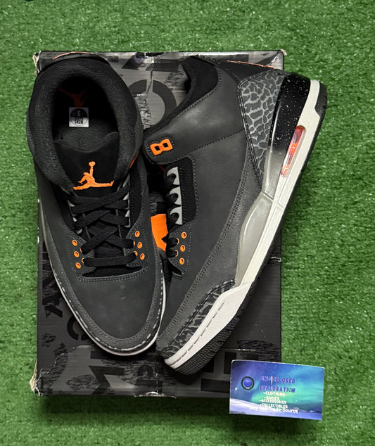 Jordan 3 Fear 9 Men/10.5 Women “Preowned”