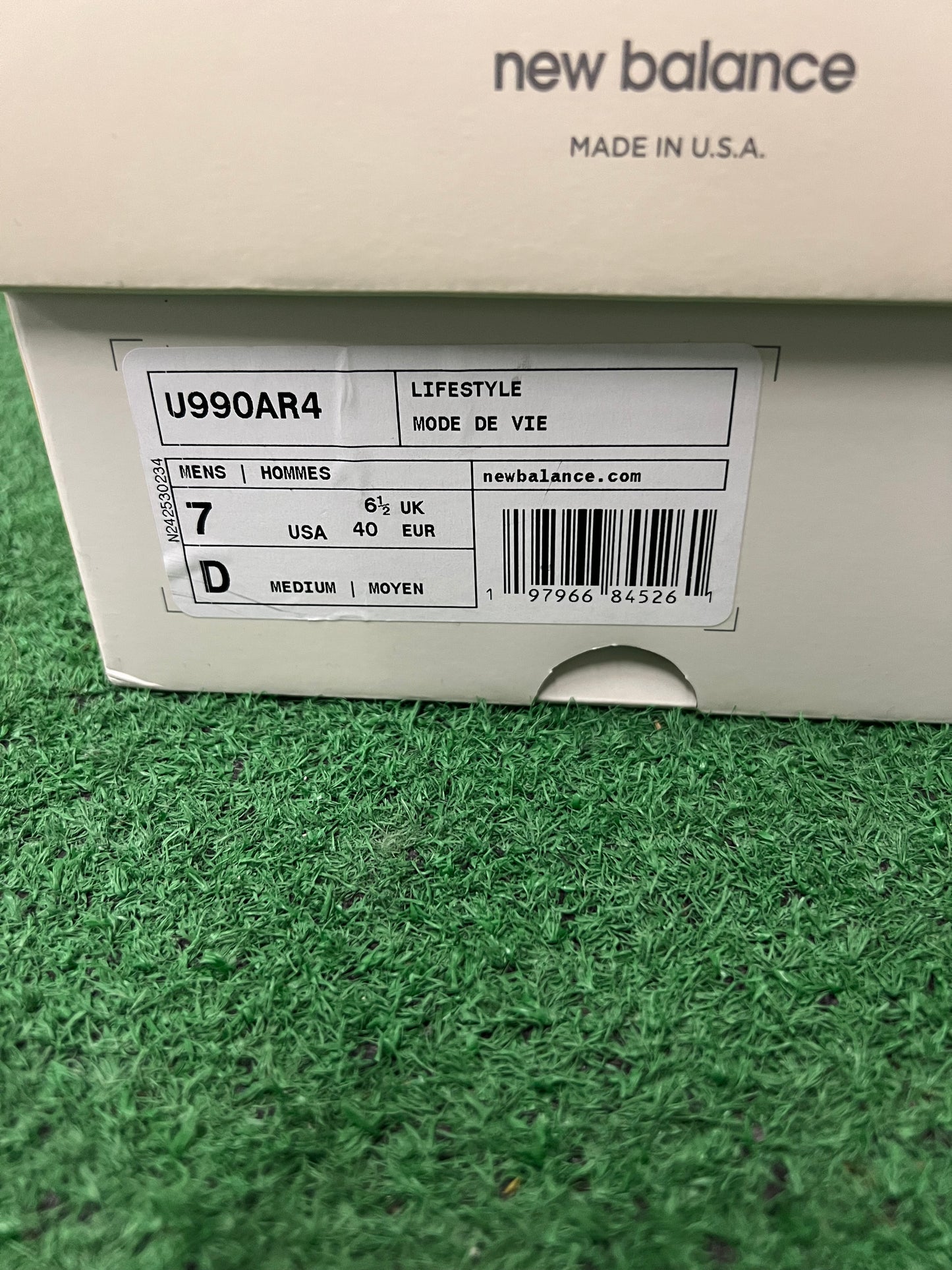 New balance x Auralee 990v4 London fog