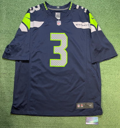Nike Seattle Seahawks Russell Wilson #3 Blue Jersey
