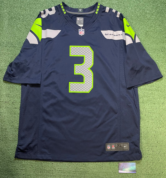 Nike Seattle Seahawks Russell Wilson #3 Blue Jersey