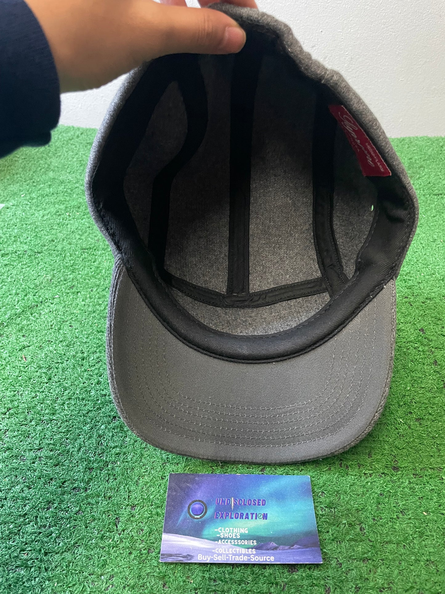 Supreme grey box logo hat