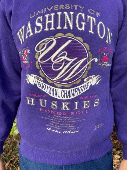 Vintage university of Washington huskies 1992 crewneck