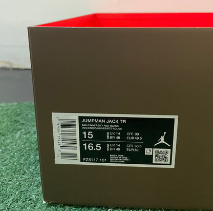 Travis Scott Jordan Jumpman Jack university red size 15men/16.5women