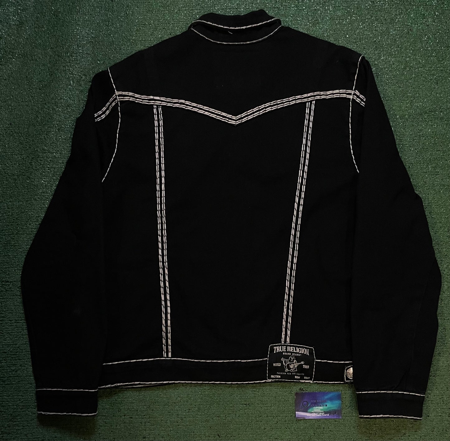True Religion black & white jean jacket