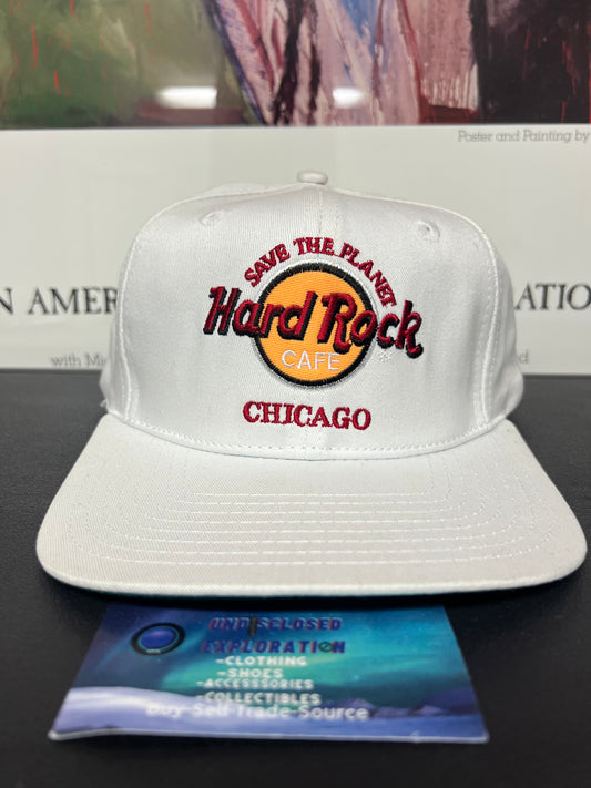 Vintage 1990s Hard Rock Cafe Chicago save the planet hat