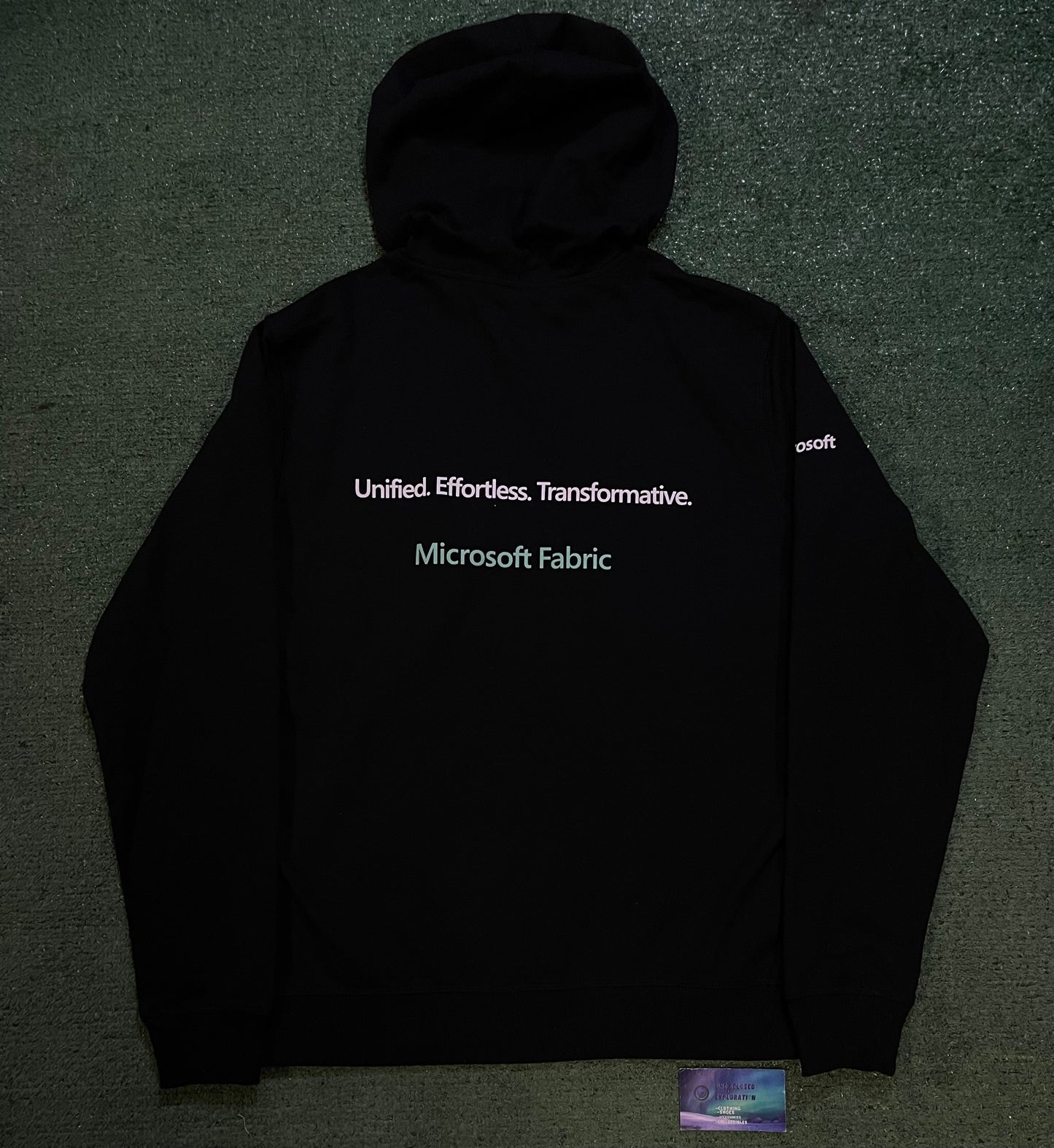 Microsoft black zip up hoodie