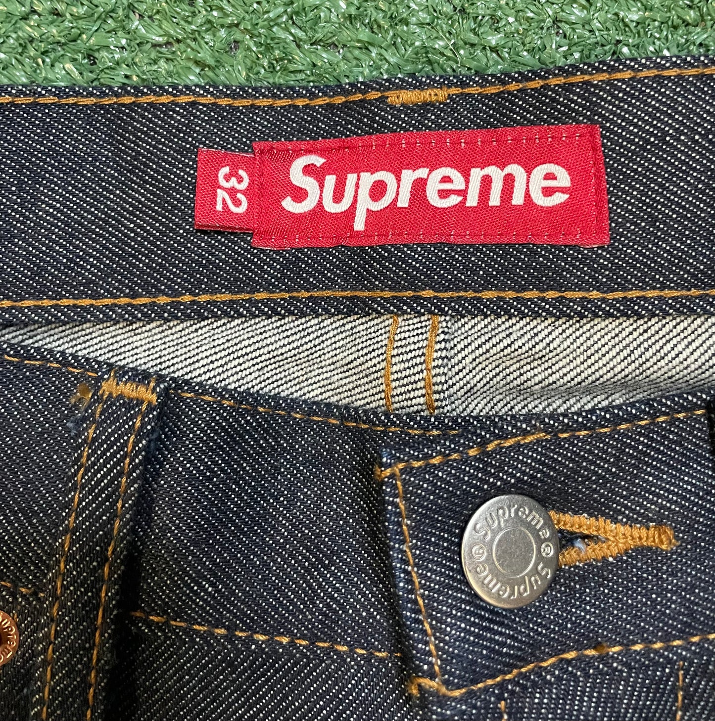 Supreme selvedge denim jean shorts