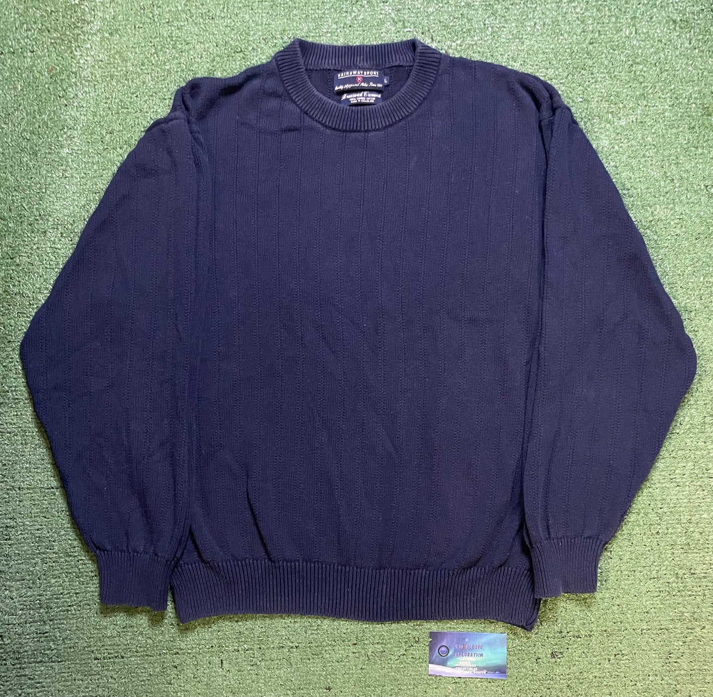 Vintage 1990s Hathaway Sport navy knit crewneck