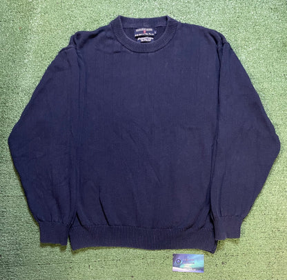 Vintage 1990s Hathaway Sport navy knit crewneck