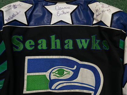 Vintage 1990s Seattle Seahawks Jeff Hamilton reversible Jacket