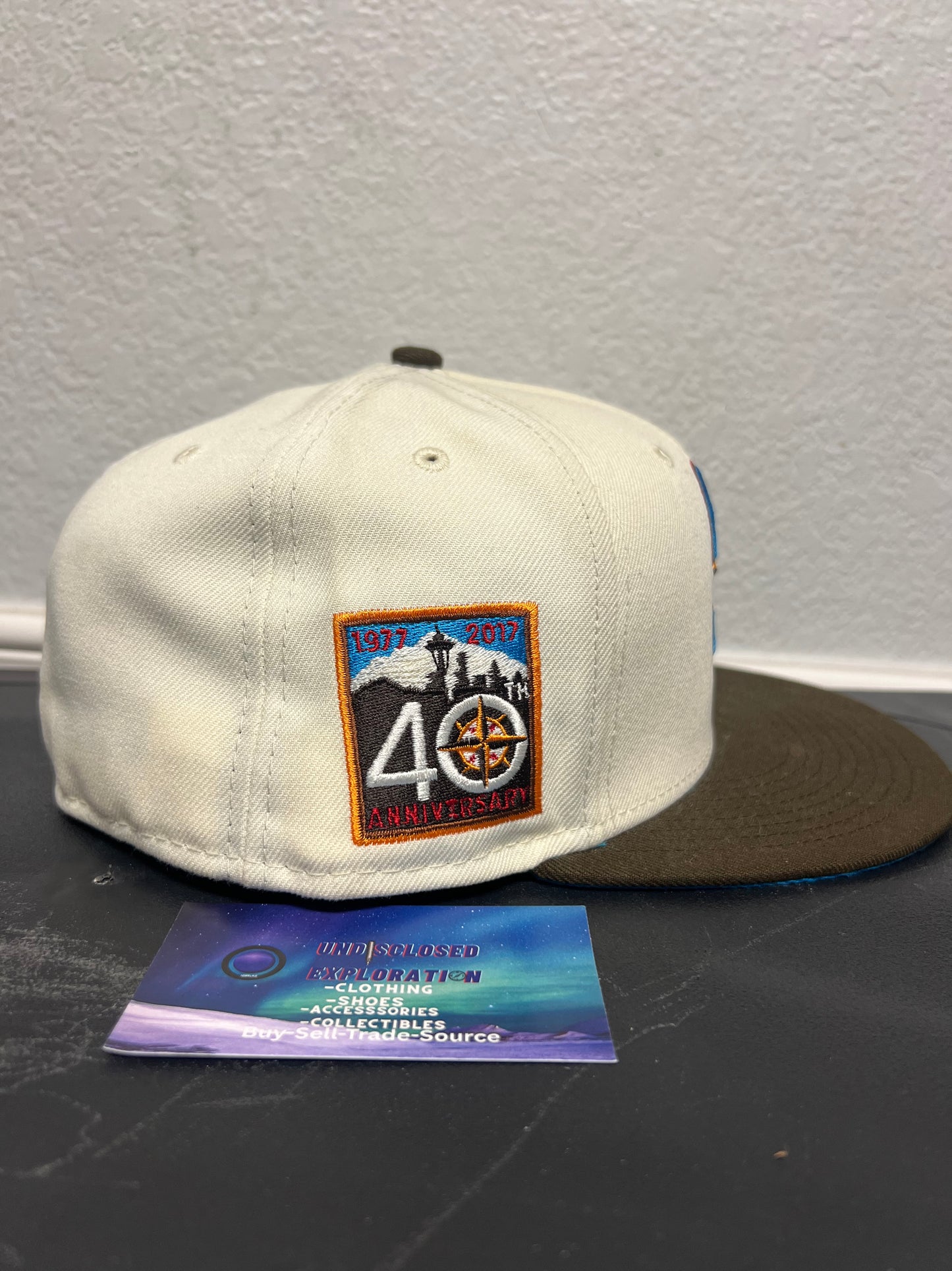 Seattle mariners 40th anniversary cream& brown fitted hat