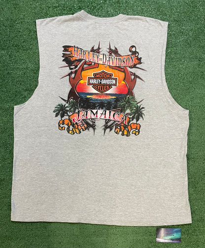 Vintage 2000s Harley Davidson Jamaica cutoff tee