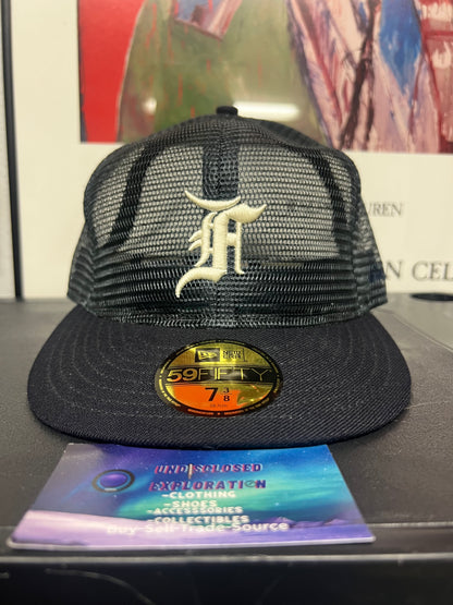 Fear of god essentials navy mesh X new era fitted hat