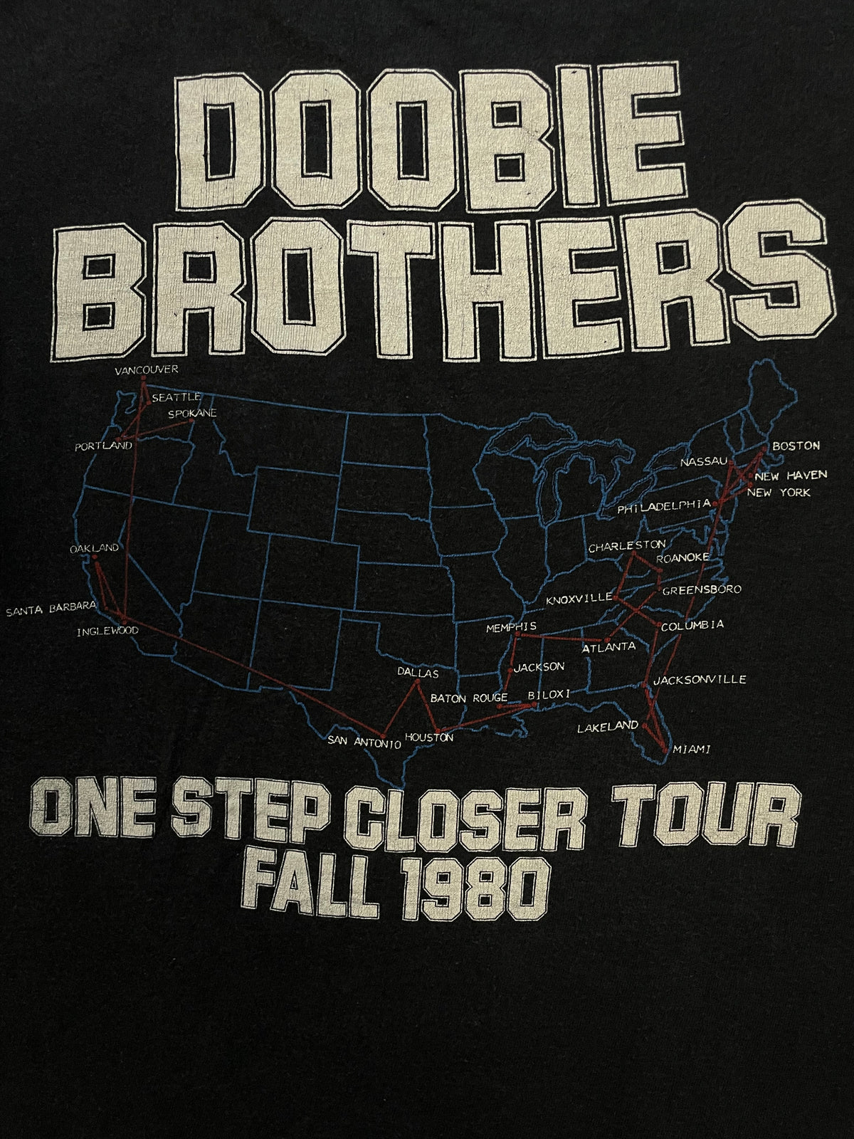 Vintage 1980s Doobie Brothers one step closer Tour Fall 1980 tee