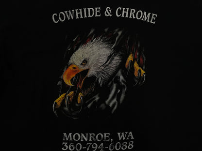 Vintage 1990s Ride with Pride eagle cowhide and chrome tee