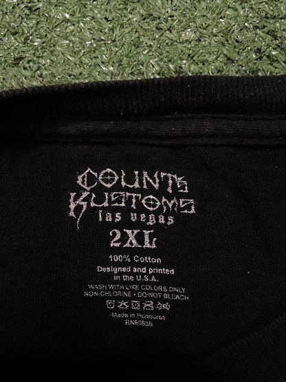 Counts Kustoms Las Vegas chrome  tee